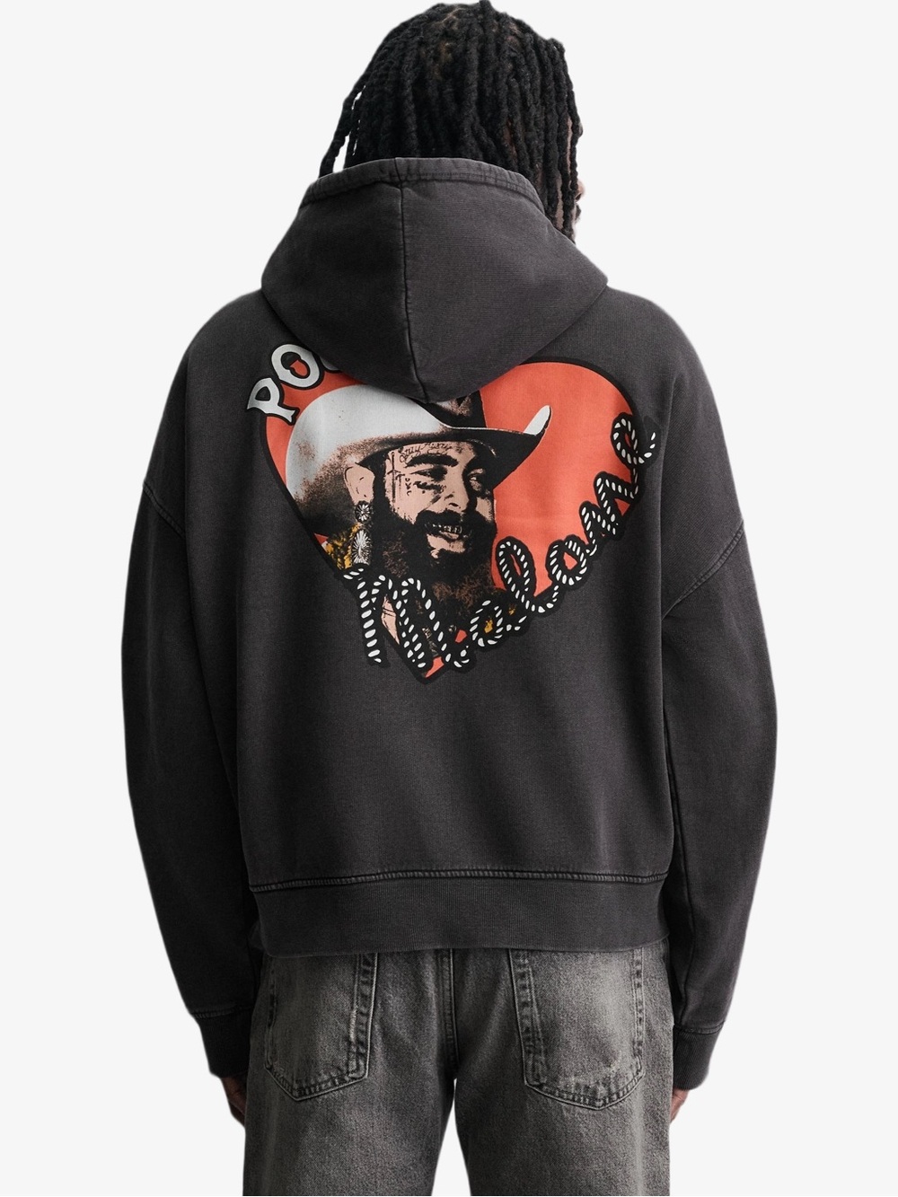 NWT Zara Man RARE POST MALONE GRAPHIC HOODIE Sweatshirt Size XL